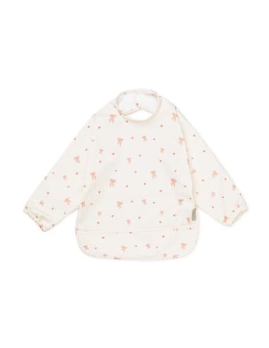 Bavoir imperméable à manches Bows Rose