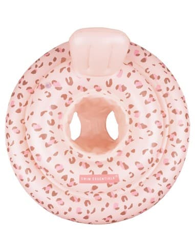 Bouée de bain bébé Léopard Vieux Rose