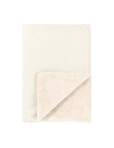 Couverture L1NO Lin & Polaire Greige 70x100cm Beige