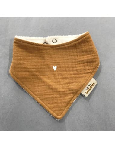 Bavoir Bandana Gaze & Bambou Camel Camel