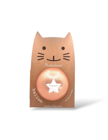 Ballon Pailleté Cuivre Chat 15 cm - Ratatam