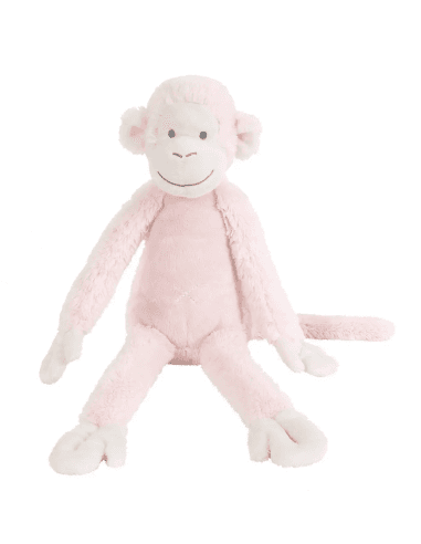 Peluche Singe Mickey Rose Moyenne Rose