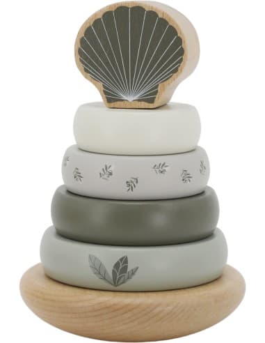Pyramide à empiler en Bois Olive - Label Label