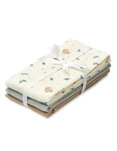 Lot de 3 Langes assortis Blueberries Bleu