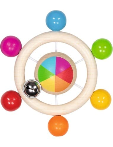 Hochet anneau tactile à perles