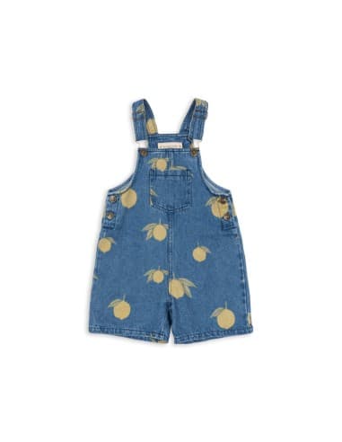 Salopette Courte en Jean Lemon Bleu 18 mois