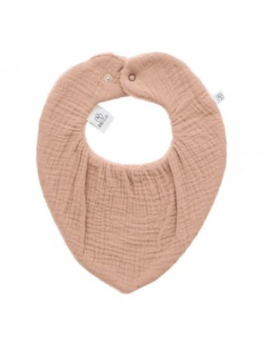 Bavoir Bandana Bambou & Gaze coton Mocha Beige