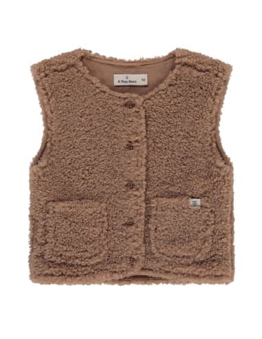 Gilet sans manches Biscuit - A Tiny Story Taupe 9 mois