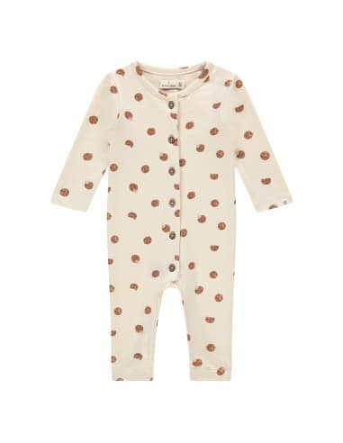 Combinaison Pyjama Cookies en coton bio - A Tiny Story 6 mois Blanc cassé
