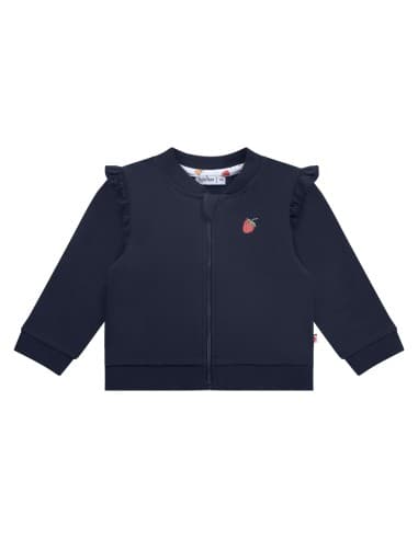 Cardigan Marine zippé manches volantées Bleu 12 mois