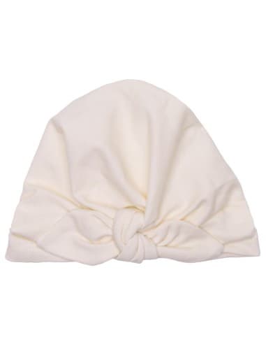 Bonnet Turban de Naissance Ivoire Blanc cassé 0 - 1 mois