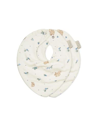 Lot de 2 Bavoirs Bandana Blueberries Bleu