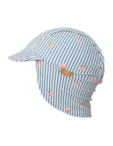 Casquette de Bain Anti-UV Stripes Crabe Bleu 1 - 2 ans