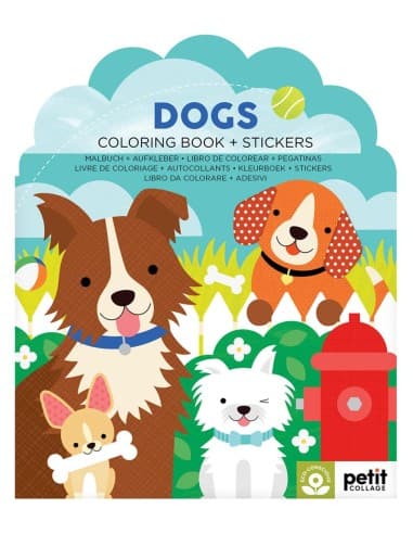 Livre de Coloriages et de Stickers - Chiens