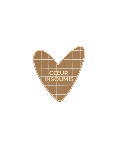 Joli Pin's Cœur Insoumis imprimé Carreaux
