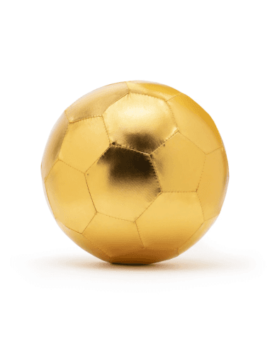 Ballon de Foot en Tissu Or 22 cm - Ratatam