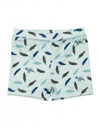 Maillot de bain short Plumes Vert 0 - 3 mois