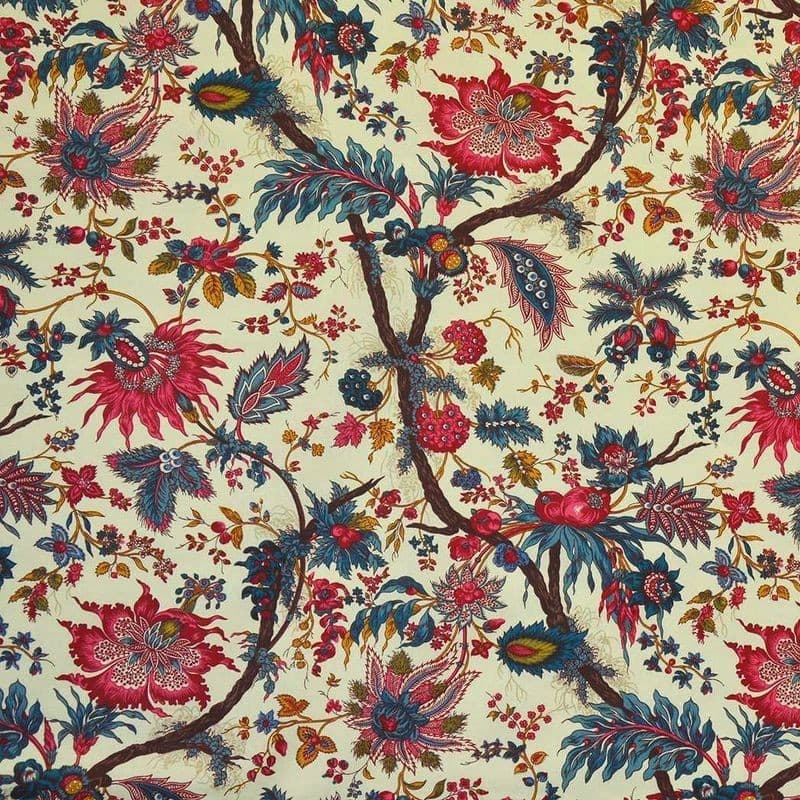 Toile de jouy percale de coton "Bangalore" Patrimoine Casal