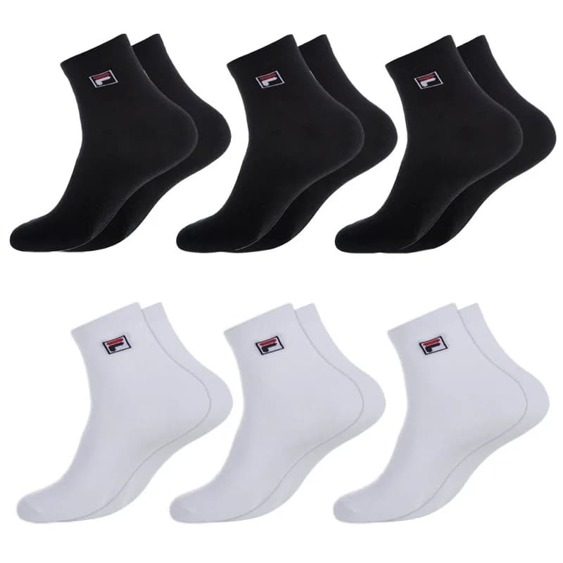 Fila - Lot de 6 Paires de Chaussettes Quarter Sport Logo 43-46 Multicouleur