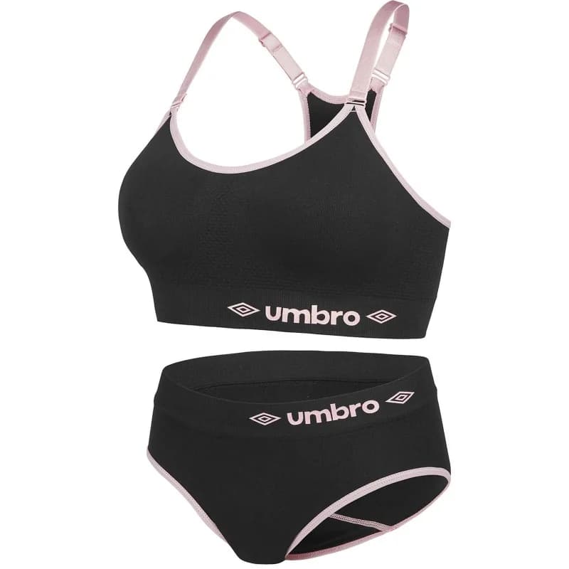Umbro - Ensemble Brassière Shorty de Sport sans coutures Noir L/XL