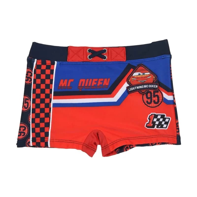 French Market - Boxer de Bain Garçon Cars Elastique Fantaisie Rouge 3 ans