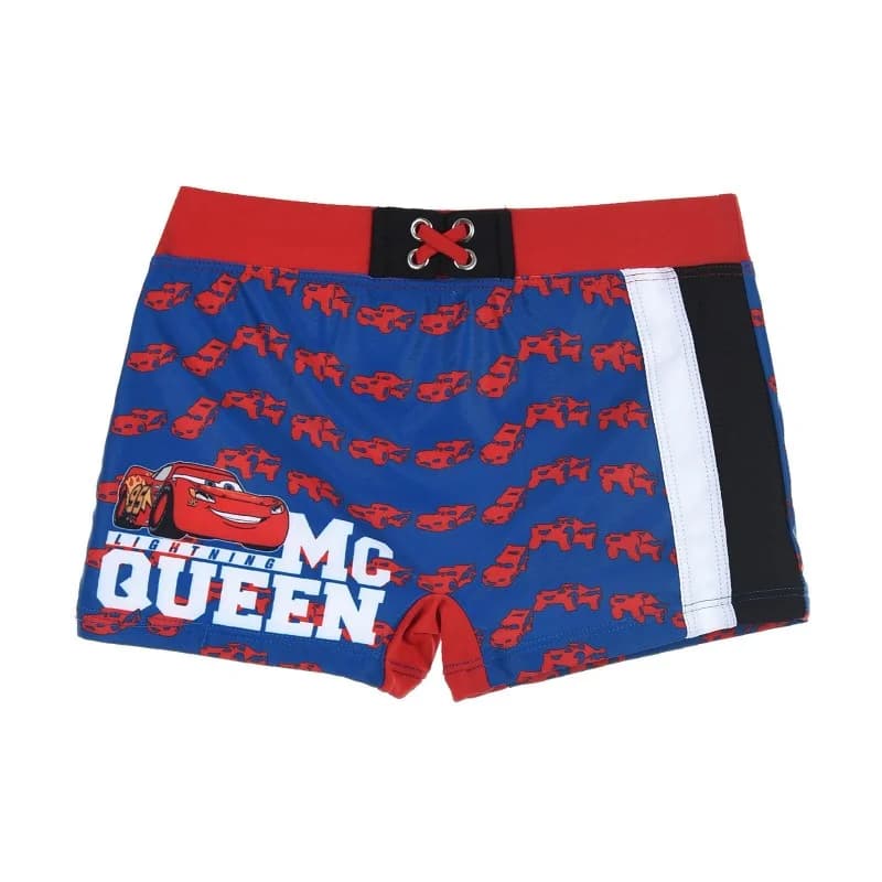 French Market - Boxer de Bain Garçon Cars Elastique Fantaisie Bleu 3 ans