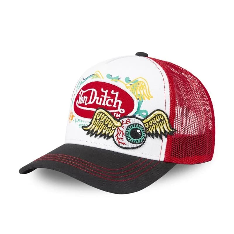 Von Dutch - Casquette Trucker Patch Rouge Taille Unique