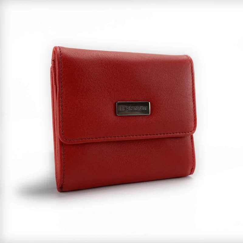 Elephant d'Or - Porte Monnaie en Cuir - Taille 10cm*8,5cm Rouge