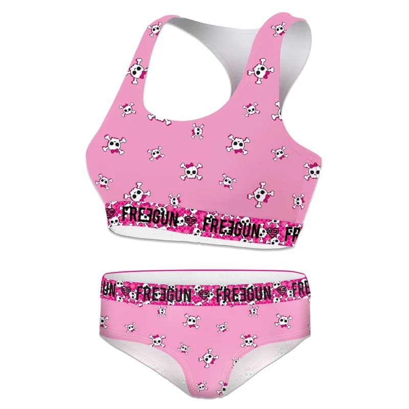 Freegun - Ensemble Fille Brassière Boxer Coton 12-14 ans Multicouleur
