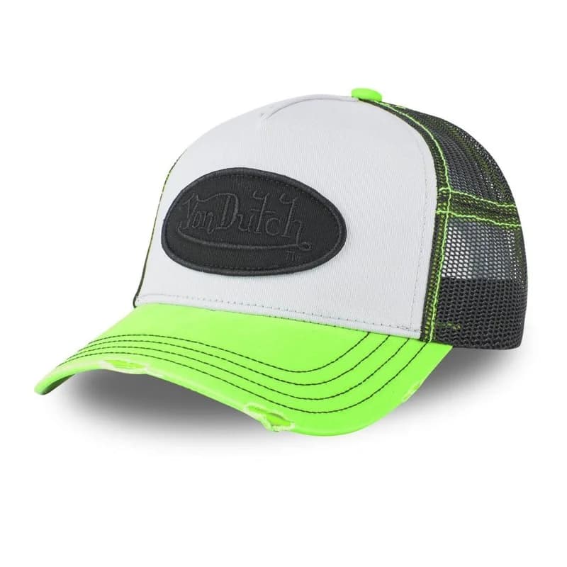 Von Dutch - Casquette Baseball Trucker Summer Taille Unique Vert Fluo/Noir
