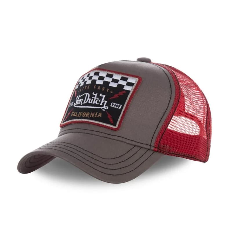 Von Dutch - Casquette Trucker Square Rouge Taille Unique