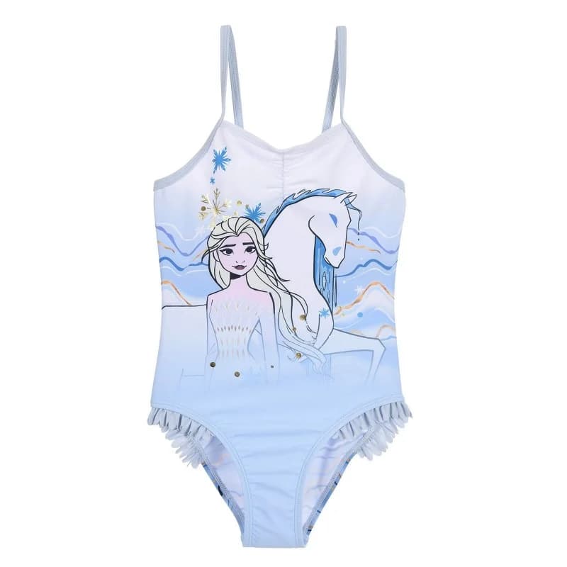 French Market - Maillot de Bain 1 pièce Fille Frozen - La reine des neiges Bleu 6 ans