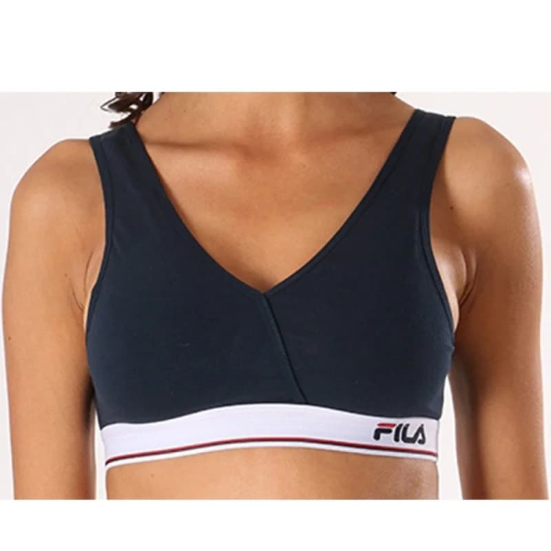 Fila - Brassière FILA Coton Femme Bleu Marine XS Multicouleur