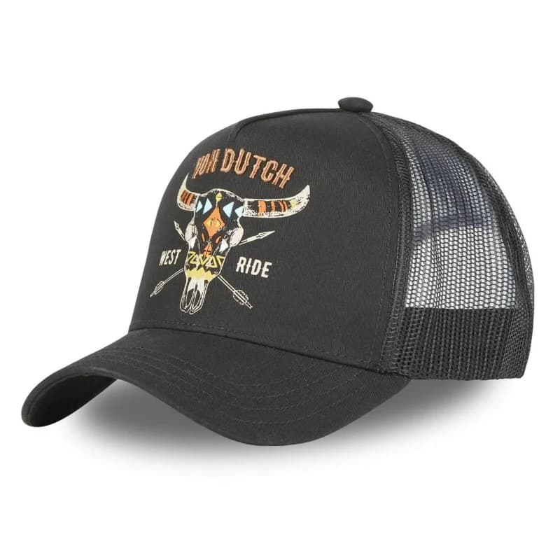 Von Dutch - Casquette Trucker WEST RIDE Noir Taille Unique