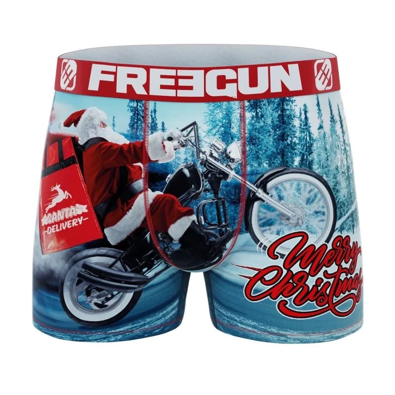 Freegun - Boxers Garçon Collection de Noël 2022 14-16 ans Bleu