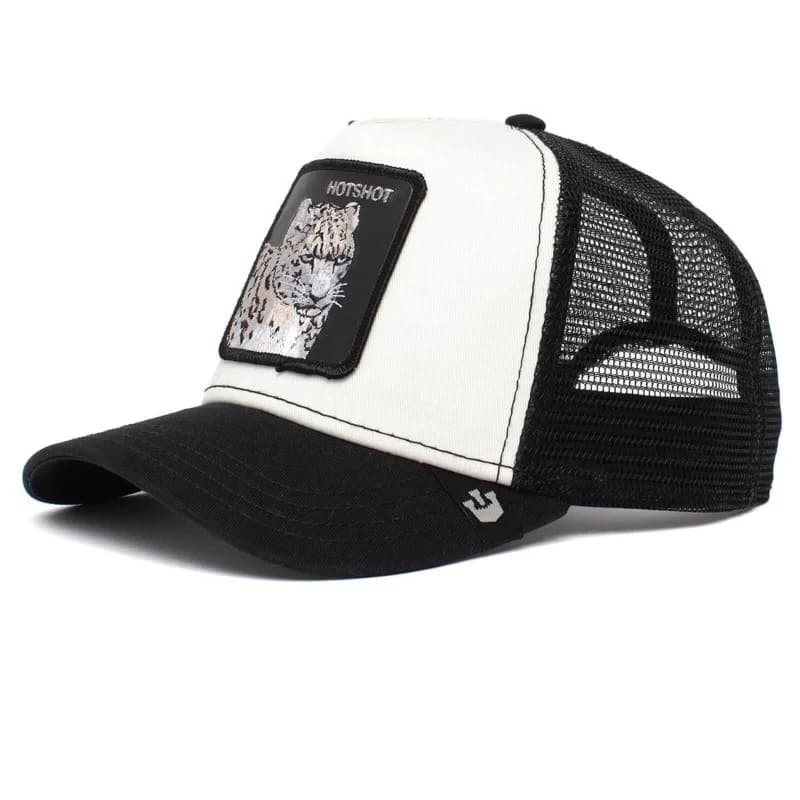 Goorin Bros - Casquette Trucker Leopard "Hotshot" Noir et Blanc Taille Unique