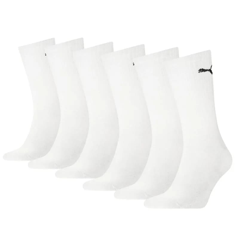 PUMA - Pack de 6 Paires de Chaussettes Sport Crew Blanc 35-38