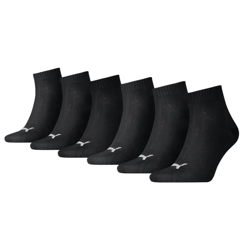 PUMA - Pack de 6 Paires de Chaussettes Quarter Noir 47-49