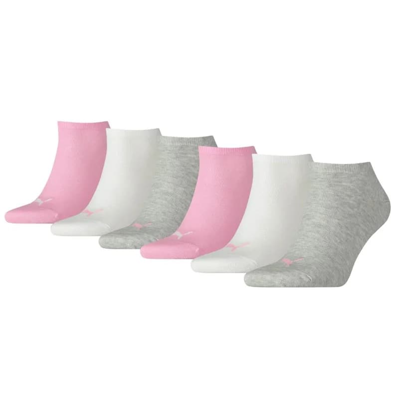 PUMA - Pack de 6 Paires de Chaussettes Sneaker Rose 39-42