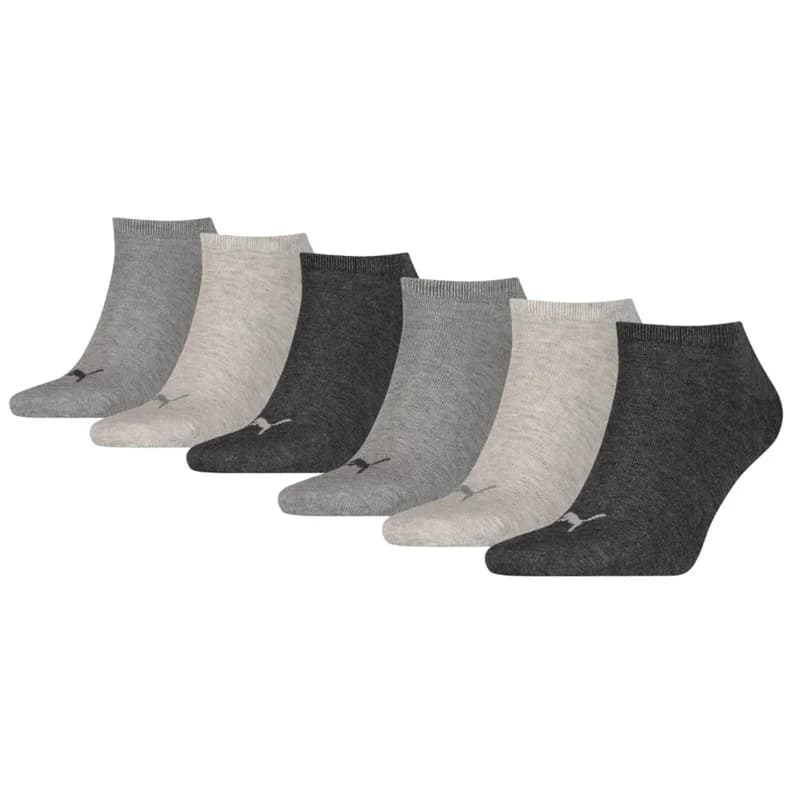 PUMA - Pack de 6 Paires de Chaussettes Sneaker Gris 39-42