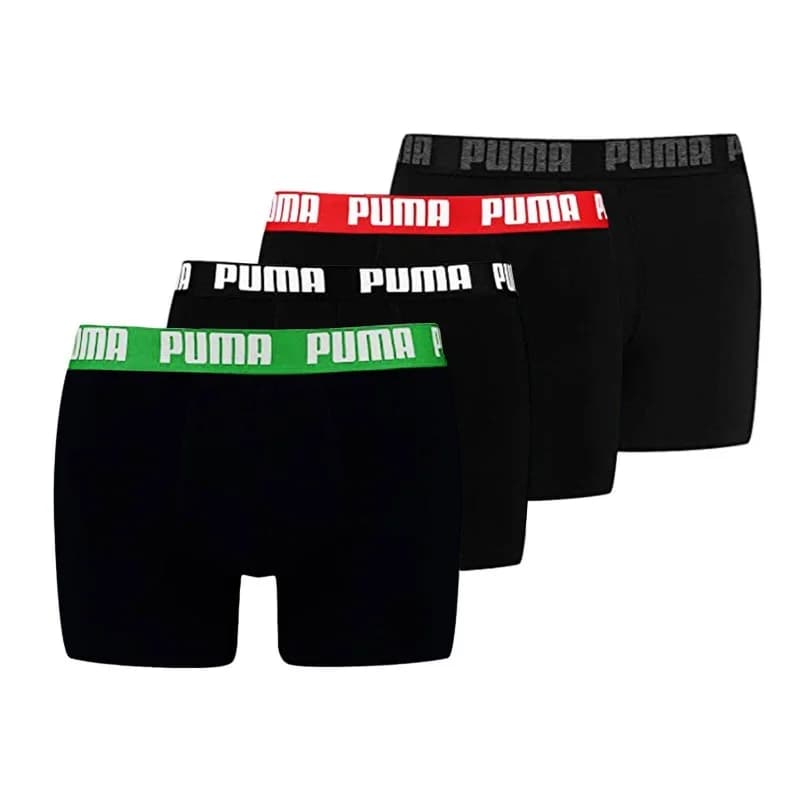 PUMA - Pack de 4 Boxers Homme Coton BASIC XL Black Combo