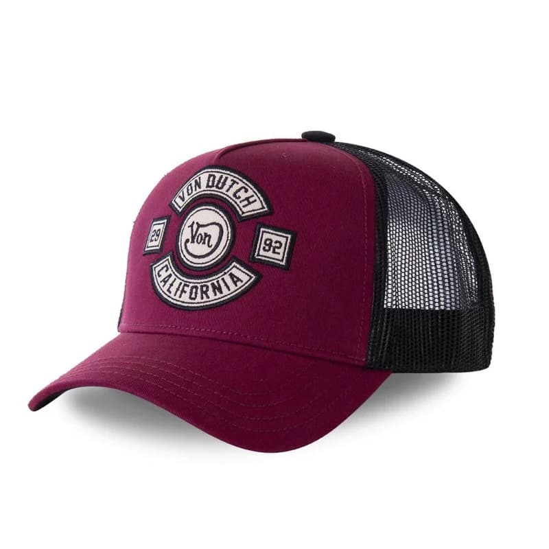 Von Dutch - Casquette Trucker CALIFORNIA Bordeaux Taille Unique