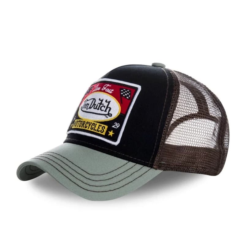 Von Dutch - Casquette Trucker Square Taille Unique Noir / Marron / Kaki