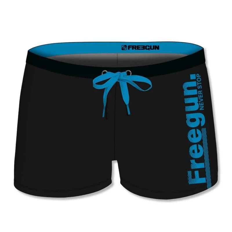 Freegun - Maillot de Bain Garçon "Never Stop 23" 10-12 ans Bleu Cyan