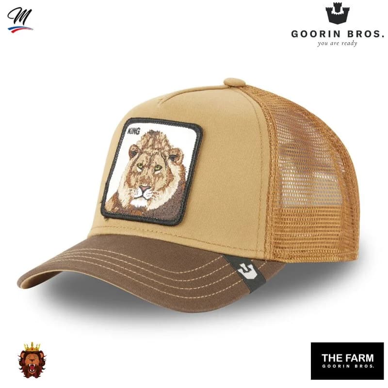 Goorin Bros - Casquette Trucker The KING - Lion Taille Unique Camel
