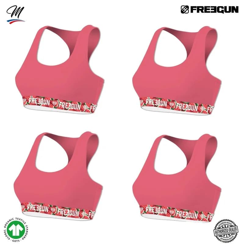 Freegun - Lot de 4 Brassières Fille en Coton Bio 14-16 ans Rose