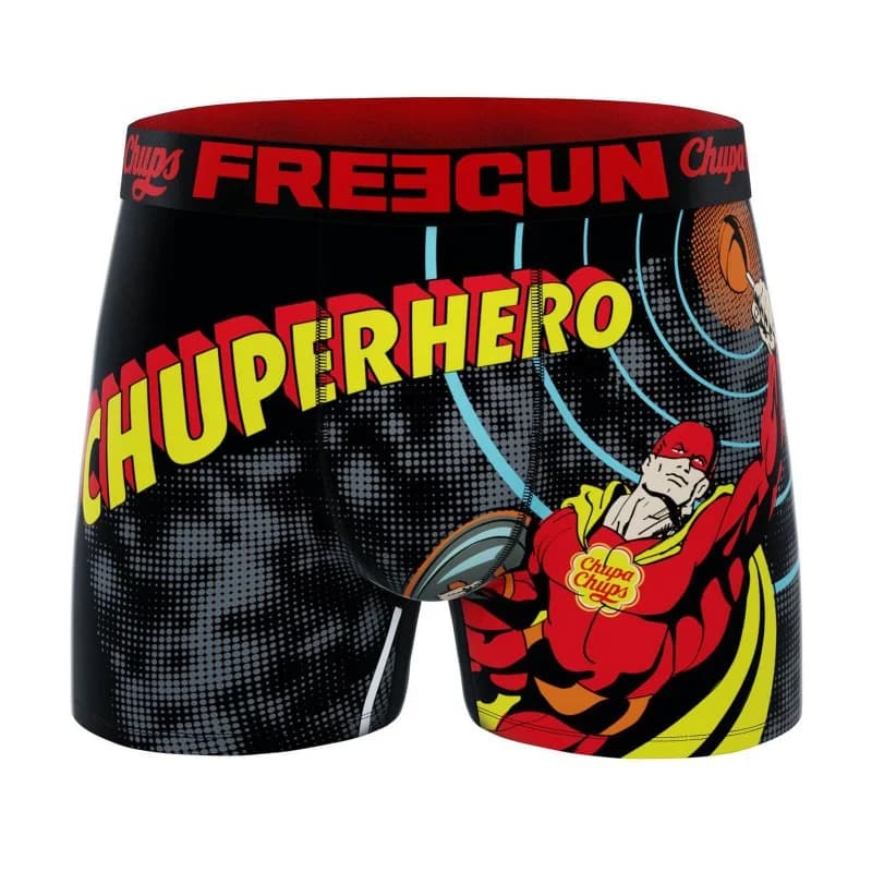 Freegun - Boxer Homme Microfibre "Chupa Chups" M Rouge