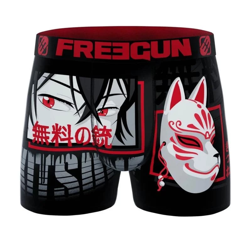 Freegun - Boxer Homme Microfibre Collection Japon XL Noir