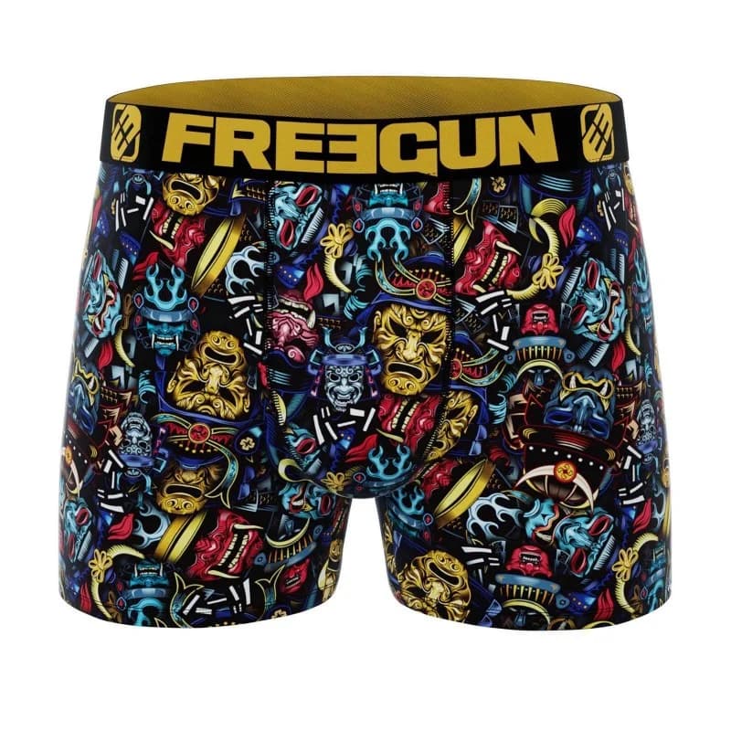 Freegun - Boxer Homme Microfibre Collection Japon XXL Jaune