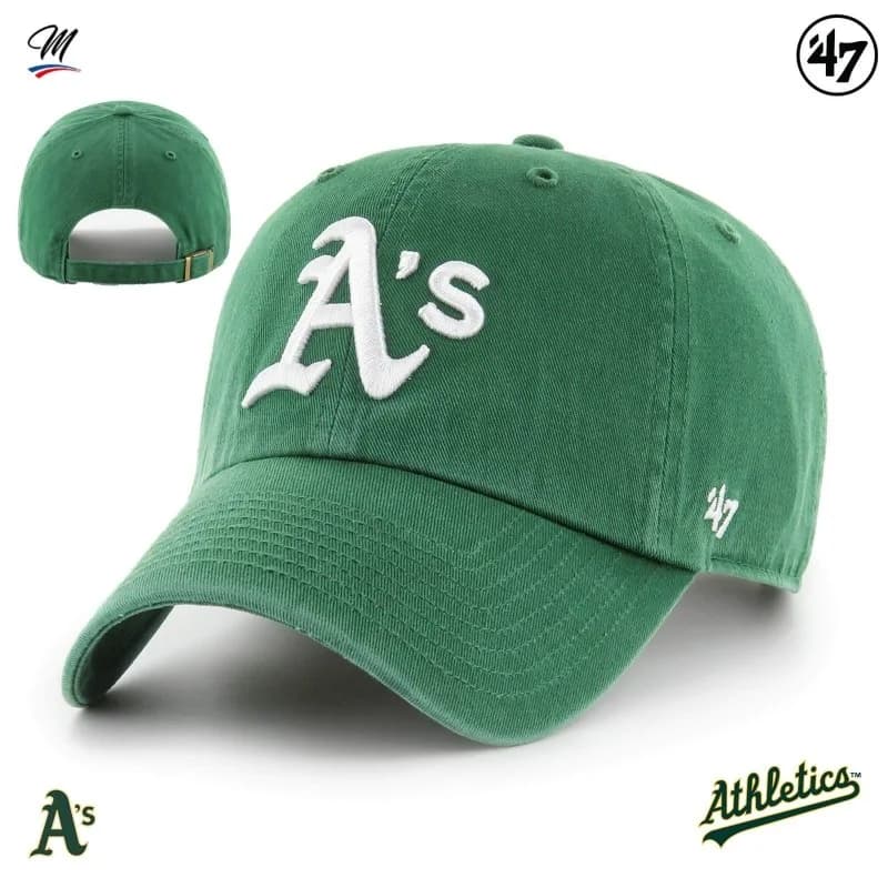 '47 Brand - Casquette MLB Oakland Athletics "Clean Up" Taille Unique Vert Eden